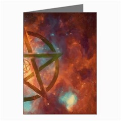 Enchanted Nebula Pentagram Art Greeting Cards (pkg Of 8) by ExtraAwesomeSauce