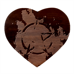 Enchanted Nebula Pentagram Art Heart Wood Jewelry Box by ExtraAwesomeSauce