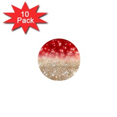 Abstract, Christmas, Glittery, Gold, Red 1  Mini Magnet (10 Pack)  by kyorashop23