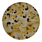 Doge , Memes Round Glass Fridge Magnet (4 pack) Front