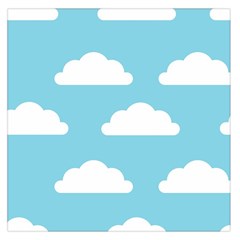 Clouds Blue Pattern Square Satin Scarf (36  X 36 ) by ConteMonfrey