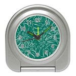 Tropical Green Monstera  Travel Alarm Clock Front