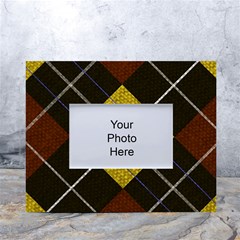 Yellow Plaid White Tabletop Photo Frame 4 x6  by ConteMonfrey