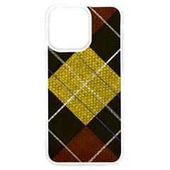 Yellow Plaid Iphone 15 Pro Max Tpu Uv Print Case by ConteMonfrey