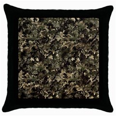 Camouflage Army Survival Uniform Throw Pillow Case (black) by Posterlux