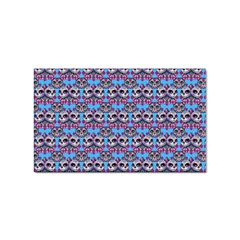 Colorful Sugar Skull Cat Pattern Sticker Rectangular (100 Pack) by ExtraAwesomeSauce