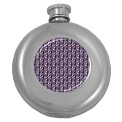 Sugar Skull Cat Pattern Round Hip Flask (5 Oz) by ExtraAwesomeSauce