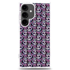 Sugar Skull Cat Pattern Samsung Galaxy S24 Plus 6 7 Inch Tpu Uv Case by ExtraAwesomeSauce