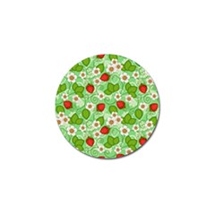 Strawberries Pattern Seamless Golf Ball Marker (10 Pack) by Posterlux