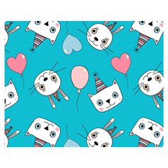 Birtay Cats Bunnies, Koteto Premium Plush Fleece Blanket (medium) by kyorashop23