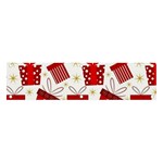 Christmas Texture, Pattern, Red, Craciun, Christmas, Bow, Gift Banner and Sign 4  x 1  Front