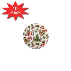 Christmas Texture, Pattern, Red, Tree, Craciun, Green, Christmas 1  Mini Magnet (10 Pack)  by kyorashop23