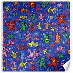 Grateful Dead Dancing Bears Pattern Canvas 16  X 16  by Salmanaz77