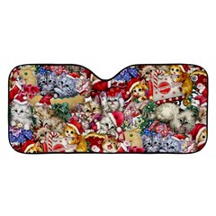 Pattern Kitten Christmas Car Windshield Sunshade by Bedest