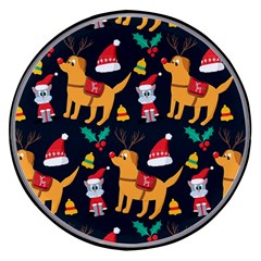 Funny Christmas Pattern Background Wireless Fast Charger(black) by Ket1n9