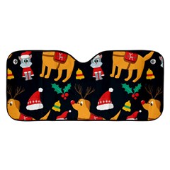 Funny Christmas Pattern Background Car Windshield Sunshade by Ket1n9