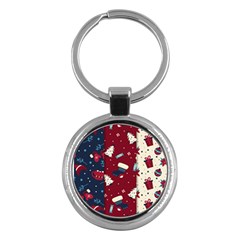 Flat Design Christmas Pattern Collection Art Key Chain (round) by Ket1n9