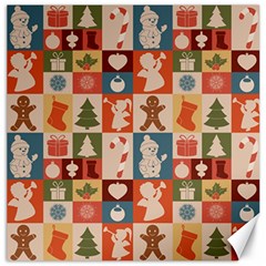 Cute Christmas Seamless Pattern Vector  - Canvas 16  X 16  by Ket1n9