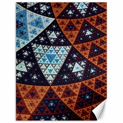 Fractal Triangle Geometric Abstract Pattern Canvas 18  X 24  by Cemarart