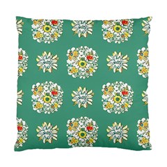 Retro 1960s Flowers Pattern 2 Standard Cushion Case (two Sides) by violetheavensky