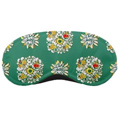 Retro 1960s Flowers Pattern 2 Sleep Mask by violetheavensky