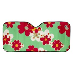 Retro 1960s Flowers Pattern Car Windshield Sunshade by violetheavensky