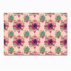 Retro 1880s Flowers Pattern 10 Postcard 4 x 6  (pkg Of 10) by patterns123