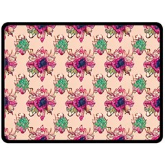 Retro 1880s Flowers Pattern 10 Fleece Blanket (large) by patterns123