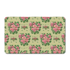 Retro 1880s Flowers Pattern 9 Magnet (rectangular) by violetheavensky