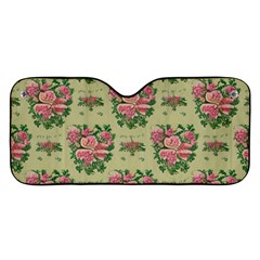 Retro 1880s Flowers Pattern 9 Car Windshield Sunshade by violetheavensky