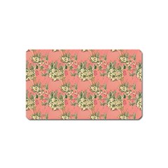 Retro 1880s Flowers Pattern 12 Magnet (name Card) by violetheavensky