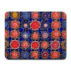 Retro Geometric Shapes And Flowers 3 Small Mousepad by violetheavensky