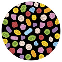 Ecstasy Pills Pattern Round Trivet by Valentinaart