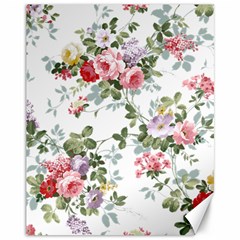 Floral Elements Peony Chinese Rose Canvas 11  X 14  by Grandong