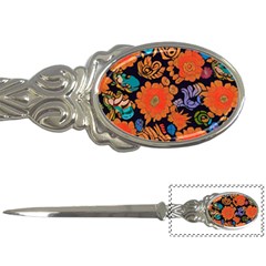 Mid Century Retro Floral 1970s 1960s Pattern 49 Letter Opener by violetheavensky