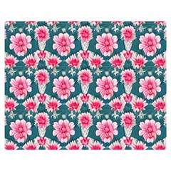 Retro 1880s Flowers Pattern 22 Premium Plush Fleece Blanket (medium) by violetheavensky