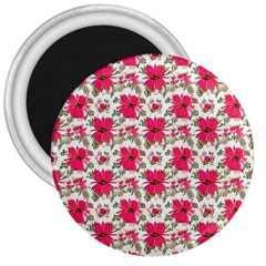 Retro 1880s Flowers Pattern 14 3  Magnets by violetheavensky