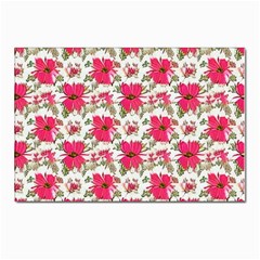 Retro 1880s Flowers Pattern 14 Postcards 5  X 7  (pkg Of 10) by violetheavensky