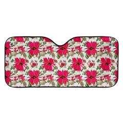 Retro 1880s Flowers Pattern 14 Car Windshield Sunshade by violetheavensky