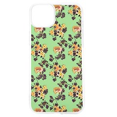 Retro 1880s Flowers Pattern 24 Iphone 15 Tpu Uv Print Case by violetheavensky