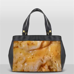 Homemade Flan Extreme Close-up Texture Oversize Office Handbag (2 Sides) by dflcprintsclothing