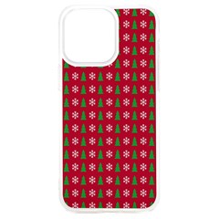 Snowflake Christmas Tree Pattern Iphone 15 Plus Tpu Uv Print Case by Paksenen