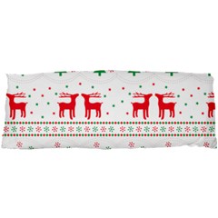 Red Green And Blue Christmas Themed Illustration 25 x67  Body Pillow Case Dakimakura (two Sides) by Paksenen