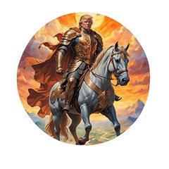 Heroic Trump Warrior In Golden Armor Mini Round Pill Box by AwesomeSauce