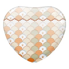 Shells Pattern Heart Glass Fridge Magnet (4 Pack) by designsbymallika