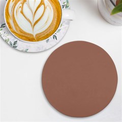 Mocha Mousse Hex Code #a47864 Uv Print Round Tile Coaster by dressshop