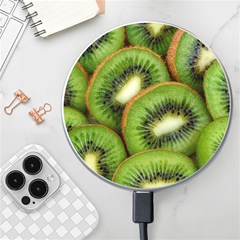 Kiwi Texture, Background With Kiwi, Fruits, Kiwi Wireless Fast Charger(white) by kyorashop23