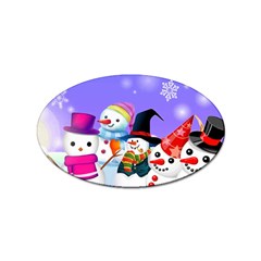 Let s Have Fun With Snowmen Sticker (oval) by kyorashop23