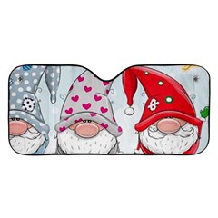 Merry Christmas, Christmas, Cute, Red, Merry, Gnomes Car Windshield Sunshade by kyorashop23