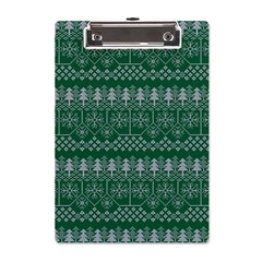 Christmas Knit Digital A5 Acrylic Clipboard by Mariart